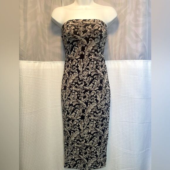 Y2K DNA Couture Pencil Skirt Convertible Bodycon Dress Corporate Goth - Picture 2 of 5